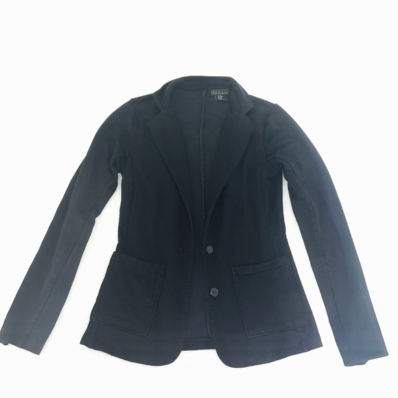 Tahari stretch blazer cardigan long sleeve vest - Picture 2 of 4